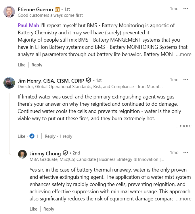 Expert comments and discussions